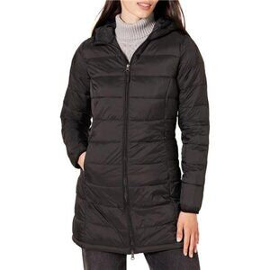 Womens Lightweight Water-Resistant Packable Hooded Puffer Coat